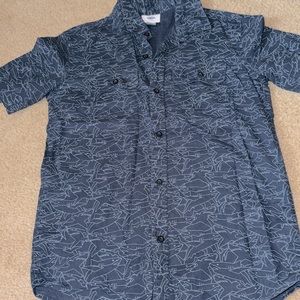 BOYS - Old Navy Blue Shirt w/Sharks - Size L 10/12